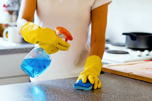Spot cleaning a stain on an area rug