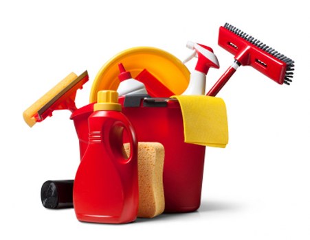 Deep carpet cleaning equipment in use on a commercial floor